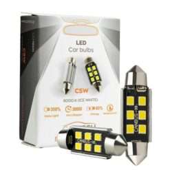 Cartech ΛΑΜΠΑ LED 6PCS SMD CANBUS WHITE COLOR (6000K) T10 X31mm 33785
